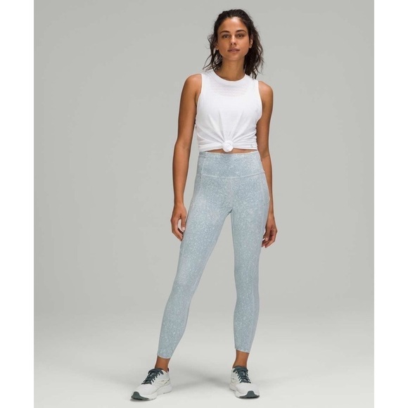 LULULEMON NWOT Fast and Free EUC High-Rise Tight 25" City Grit White Blue Fog 4 - Picture 8 of 8